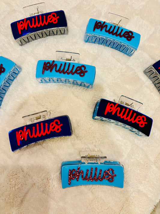 Phillies 3D Acrylic Hair Clip