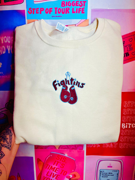 We Talkin Bout Da Fightins Embroidered Crew